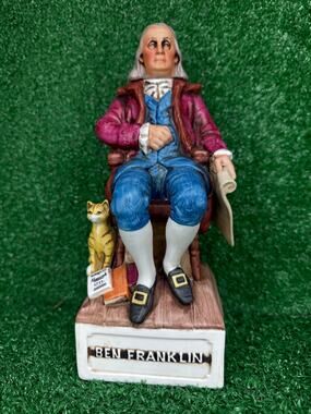 Vintage Ben Franklin McCormick 1975 Bicentennial Series Decanter - Empty